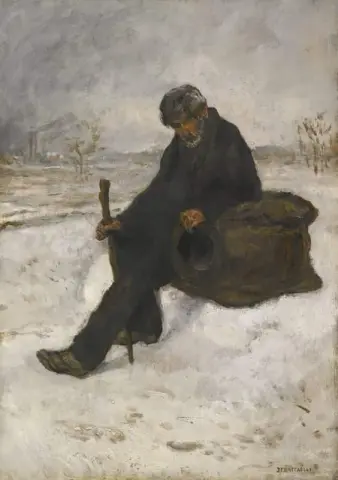 雪地里的铁路工人 约 1880 年