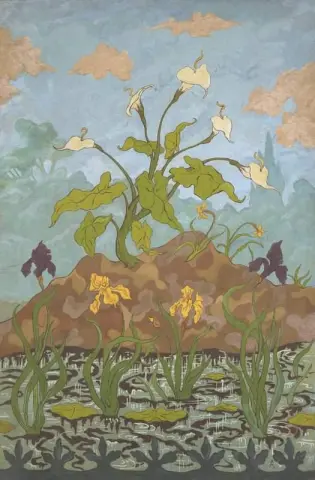 Purple and Yellow Arums and Iris 1899