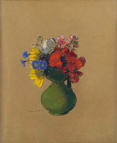 Geraniums en veldbloemen ca. 1905