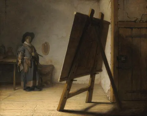 O artista em seu estúdio