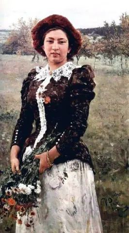 Høstbukett. Portrett av Vera Repina 1892