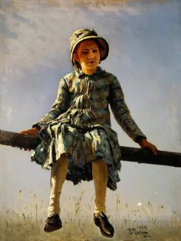 蜻蜓。画家女儿肖像 1884