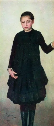 艺术家女儿维拉·雷皮纳肖像 1886 年