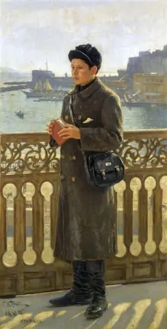 尤里·列宾在那不勒斯湾的肖像 1894