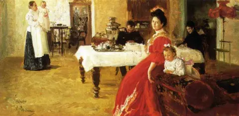 艺术家的女儿塔蒂亚娜和她的家人 1905