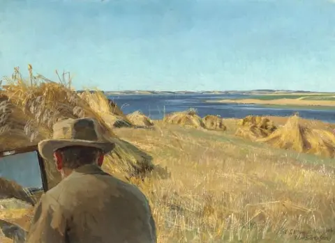 로스킬레 피요르드의 L. A. 링 페인팅 1916