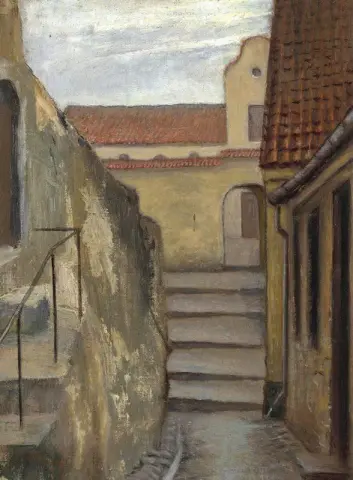 마을 거리. 연구 1900