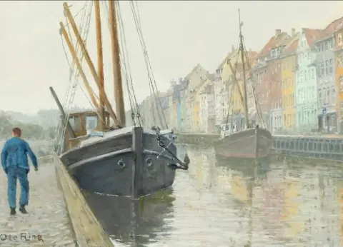 코펜하겐 니하운(Nyhavn)의 풍경