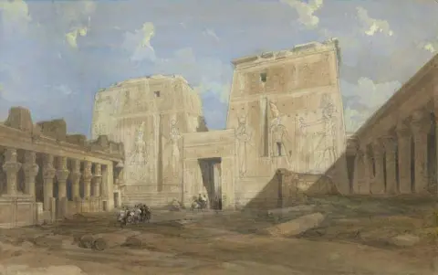 Toegang tot de tempel van Isis Philae 1838