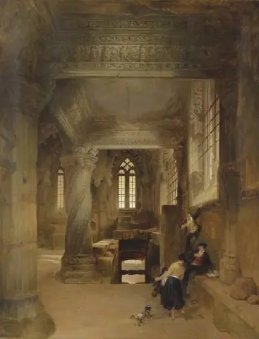 Interieur van Rosslynkapel 1844
