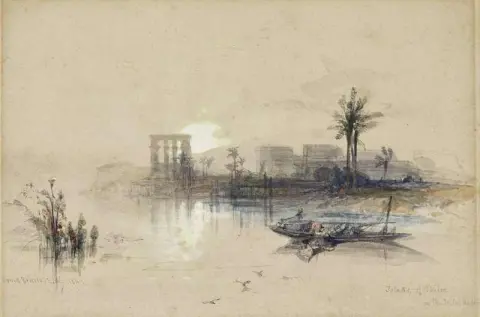 Eiland van de Philoe Sic aan de Nijl Nubië 1847