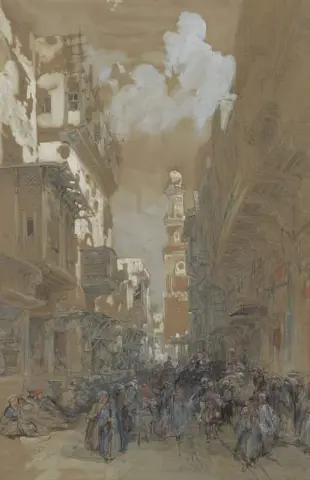 El Mooristan-moskee Caïro, Egypte 1838