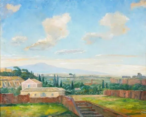 A View From The Palatine In Rome