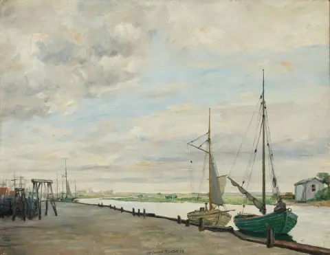 View From Skibbroen In Ribe 1905