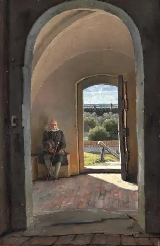 Vista Dal Portico Di Una Chiesa Del Villaggio