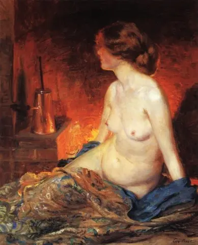 炉边，约 1910 年