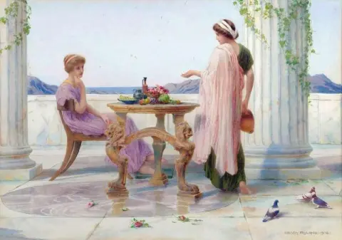 露天就餐 1916