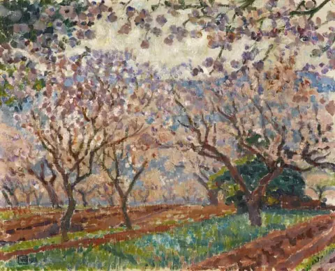 Almendros retroiluminados 1918