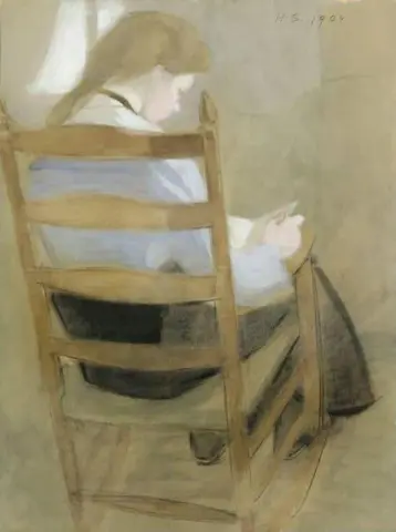 Meisje dat zittend meisje leest, 1904