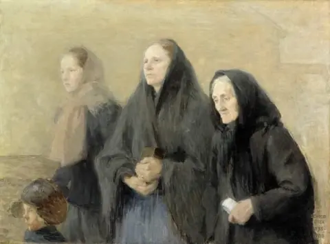 Op weg naar de kerk Kerkgangers Paasochtend 1895-1900