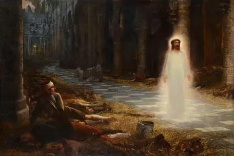 De visie van een soldaat op Christus in Arras