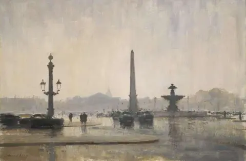 En vinterdag på Place De La Concorde Paris