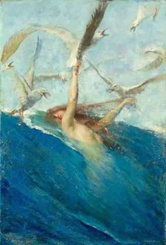 A Mermaid Being Mobbed By Seagulls