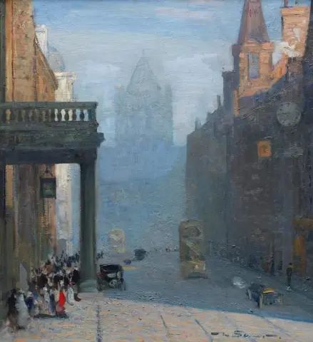 A View Up Park Row Towards St Anne S Cathedral Leeds Ca. 1916