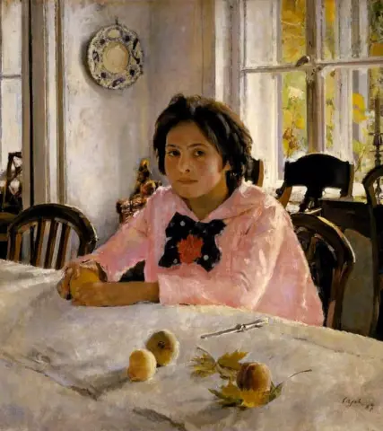 Chica con retrato de melocotones vs. Mamontovoy 1887