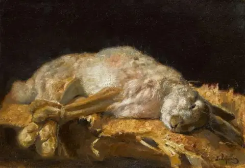 Naturaleza muerta con liebre 1880