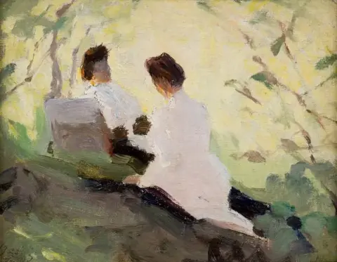 Dos mujeres en el parque 1907
