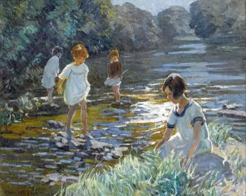 Children Paddling