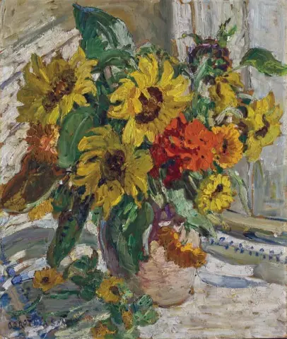 Still Life Of Sunflowers
