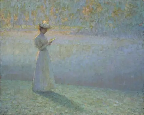 风景中读书的女子 1898