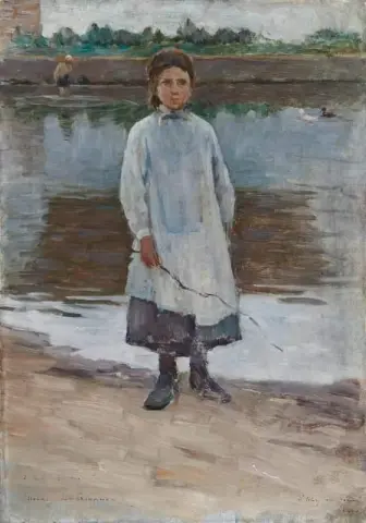 饮水槽边的小女孩 1890