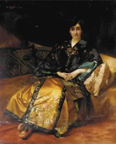 东方服饰女士肖像 1910
