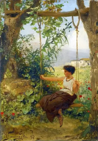 Flicka på en gunga 1897