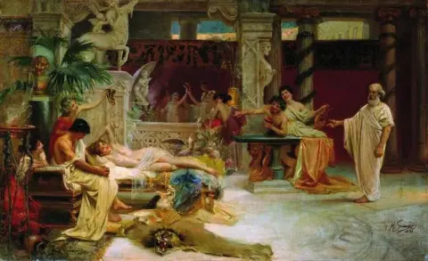 Sokrates hittar sin student Alcibiades med The Heterai 1875