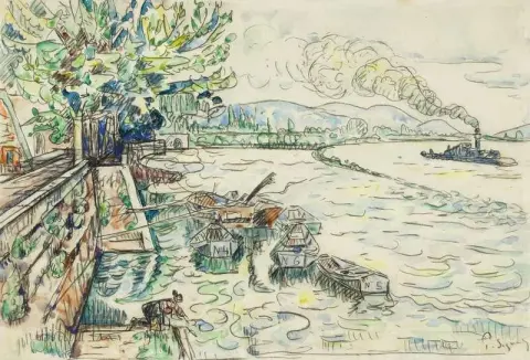 Bourg-saint-andeol Les Quais Du Rhone Ca. 1925