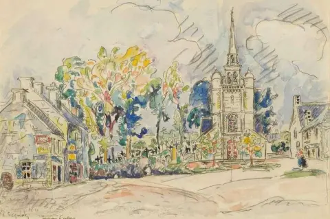 Lezardrieux 教堂，约 1929 年
