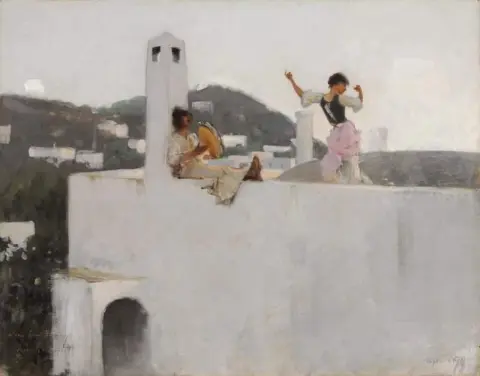 屋顶上的卡普里女孩 1878