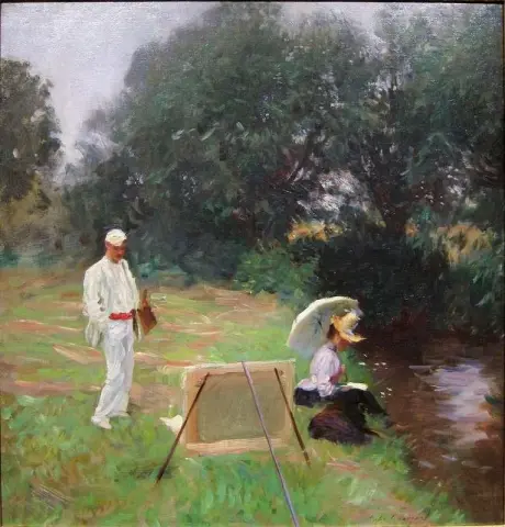 丹尼斯·米勒 (Dennis Miller) 在卡尔科特 (Calcot) 的碉堡绘画 1888