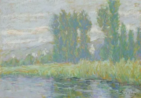拉罗什吉永 (La Roche-guyon) 的塞纳河畔，1886-90 年