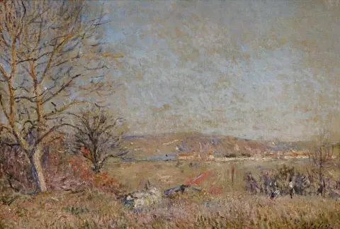 从 Sablons 看到的 Veneux-nadon 平原，约 1884 年