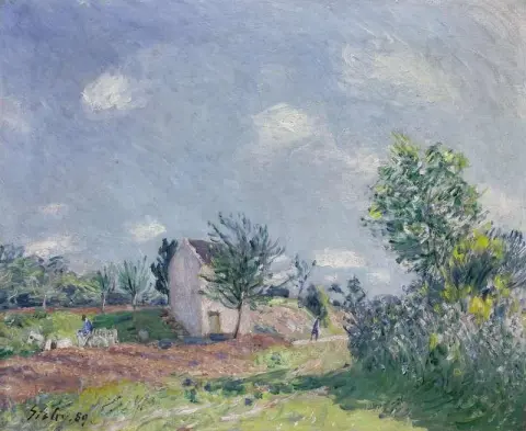 Moeret-sur-loing 周围的春天风景小径 1889