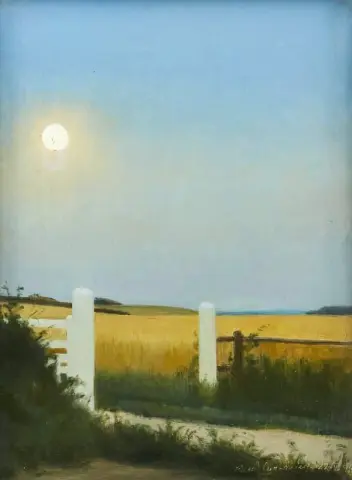 보름달의 들판 옆 흰 문 1894