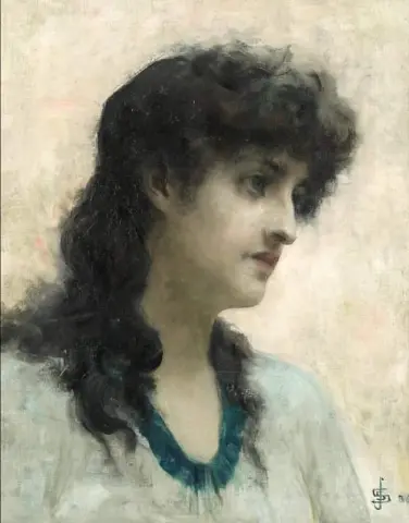 一位被认为是特蕾莎·阿卜杜拉的女士的肖像 1886