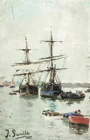 항구의 보트 1887