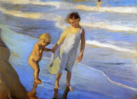 발렌시아 해변의 두 어린 소녀 1904