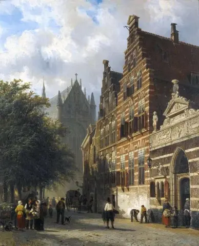 Керкграхт в Лейдене, 1857 г.